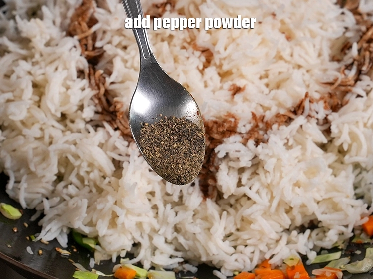 Step 15 – <p>Add <a href="https://www.tarladalal.in/glossary-freshly-ground-black-pepper-kalimirch-powder-kali-mirch-ka-powder-567i"><u>freshly ground black pepper (kalimirch)&nbsp;</u></a> to taste.</p>