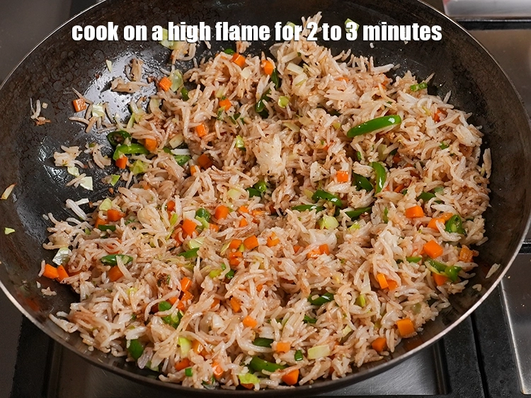 Step 17 – <p>Cook on a high flame for 2 to 3 minutes, while stirring occasionally.</p>
