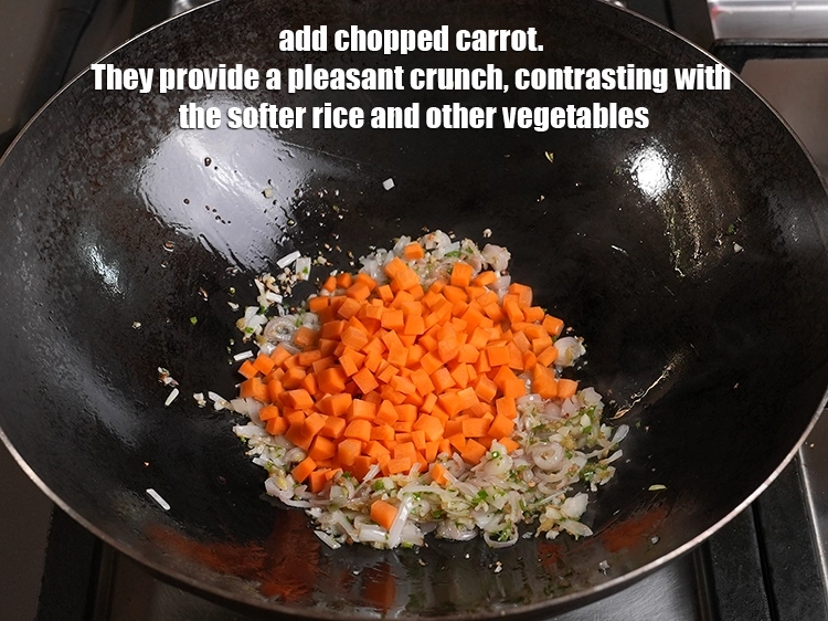 Step 7 – <p>Add ½ cup <a href="https://www.tarladalal.in/glossary-carrot-gajar-gajjar-253i#ing_2376"><u>chopped carrot</u></a>. They provide a pleasant crunch, contrasting with the softer …