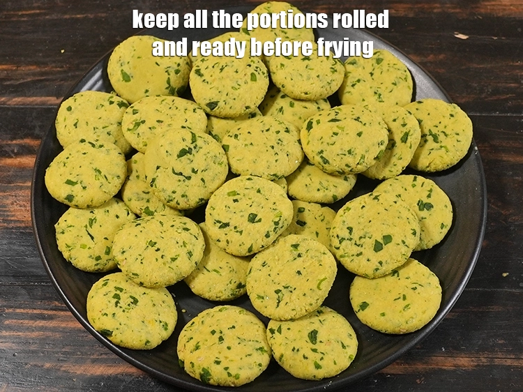 Step 23 – <p>Keep all the portions rolled and ready before frying.&nbsp;</p>