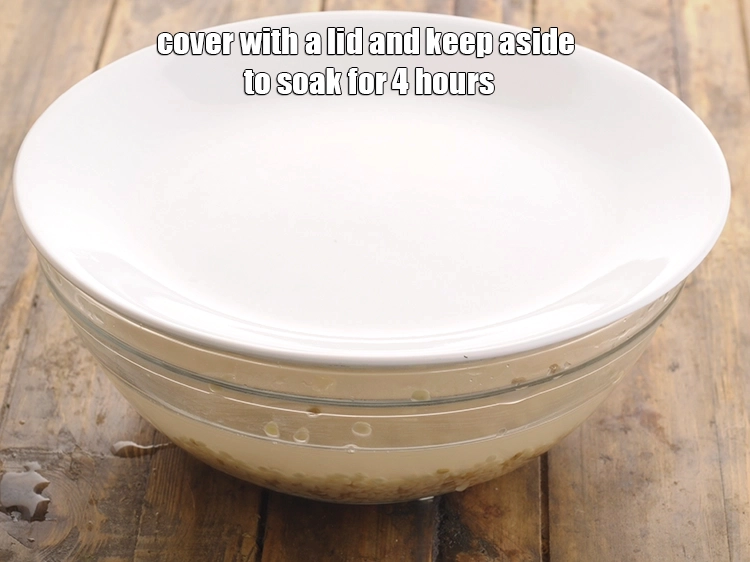 Step 19 – <p><span style="background-color:rgb(255,255,255);color:rgb(0,0,0);">Cover with a lid and keep aside to soak for 4 hours.</span></p>