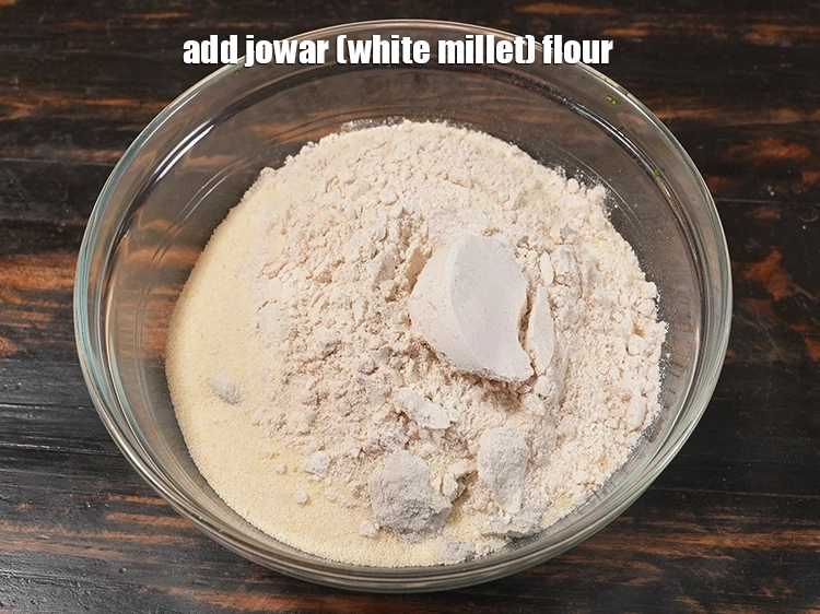 Step 8 – <p>Add 1/4 cup of jowar flour also. This proportion of each of these flours is …