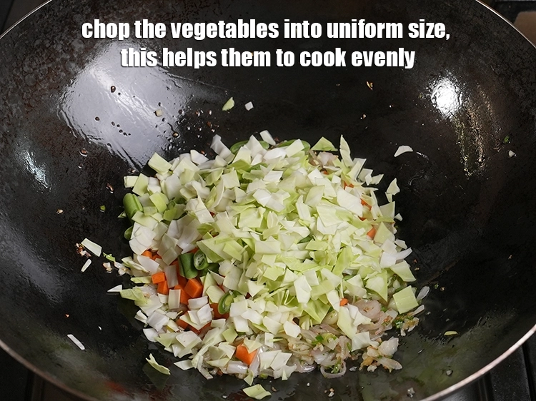 Step 19 – <p>Chop the vegetables into uniform size, this helps them to cook evenly.</p>