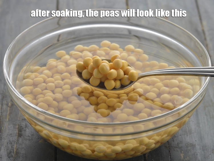 Step 5 – <p>After soaking, the peas will look like this.</p>