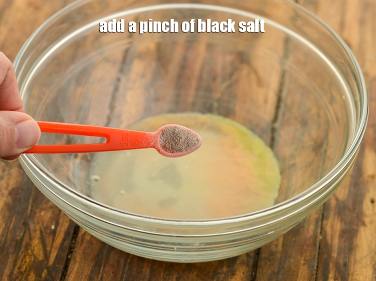 Step 15 – <p>Add a pinch of black salt to it. If you wish you can avoid it. …