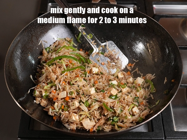 Step 48 – <p>Mix gently and cook on a medium flame for 2 to 3 minutes, while stirring …