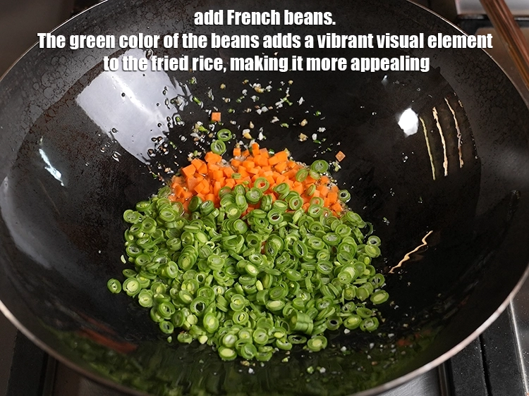 Step 35 – <p>Add ½ cup finely chopped French beans. The green color of the beans adds a …