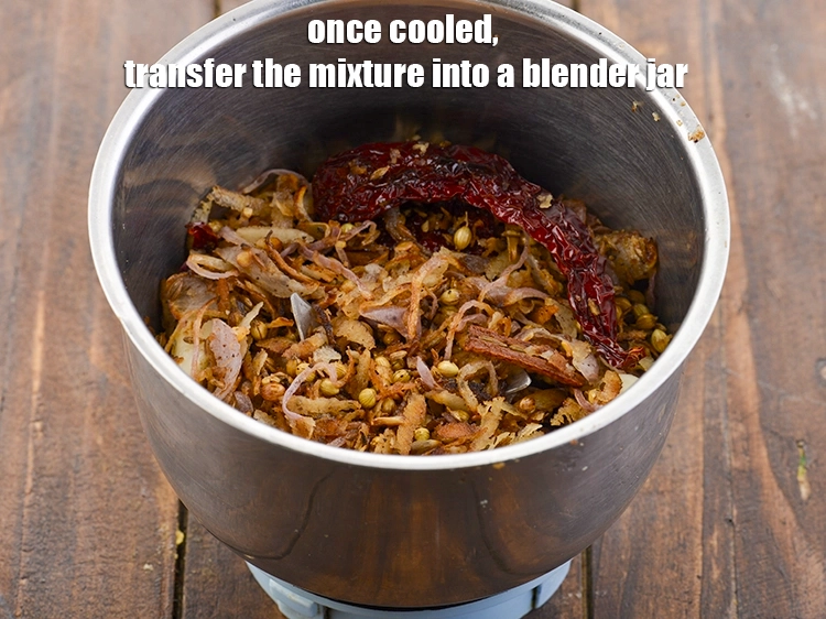 Step 10 – <p>Once cooled, transfer the mixture into a blender jar. Since we don't have too much …