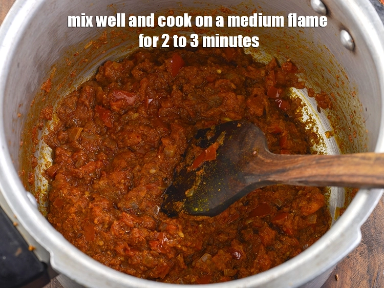 Step 19 – <p>Mix well and cook on a medium flame for 2 to 3 minutes, while stirring …