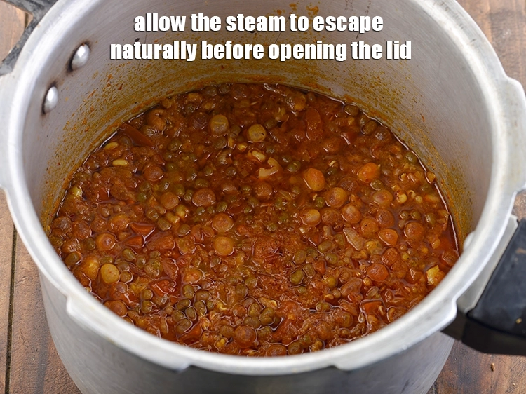 Step 26 – <p>Allow the steam to escape naturally before opening the lid.</p>