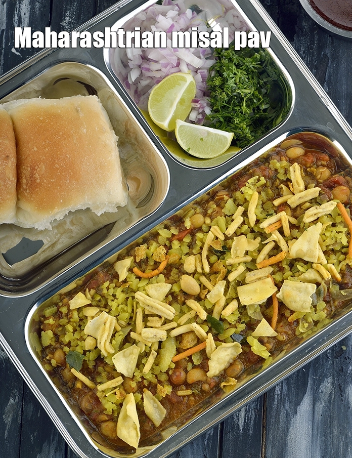 Step 36 – <p>Serve this <strong>Misal Pav</strong> immediately with laddi pavs and lemon wedges. If you wish to …