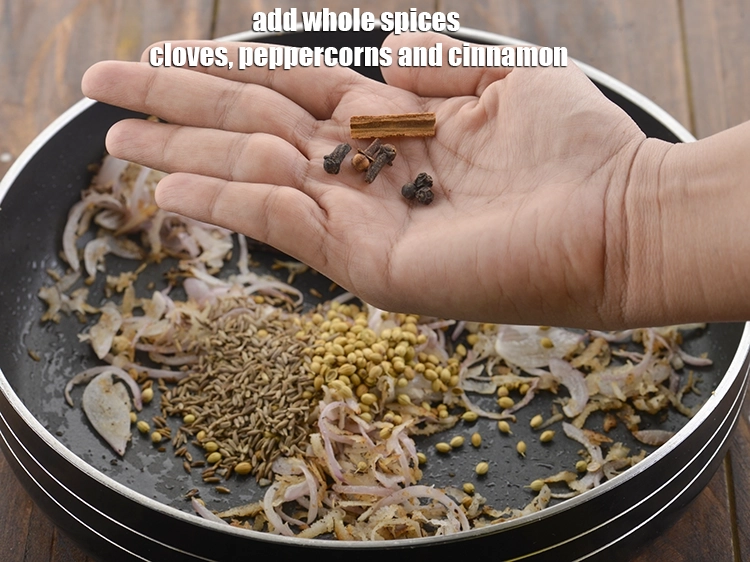 Step 5 – <p>Add the whole spices - cloves, peppercorns and cinnamon.</p>