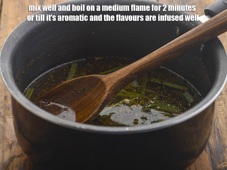 Step 8 – <p>Mix well and boil on a medium flame for 2 minutes or till it’s aromatic …