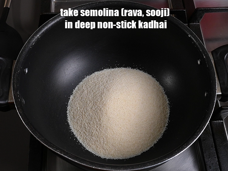 Step 1 – <p>To make&nbsp;<strong>rava coconut ladoo recipe |&nbsp;coconut rava ladoo recipe | sooji laddu |</strong>&nbsp;first take semolina …