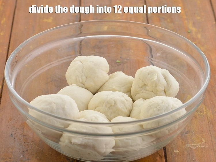 Step 16 – <p><span style="background-color:rgb(255,255,255);color:rgb(0,0,0);">Divide the dough into 12 equal portions.</span></p>