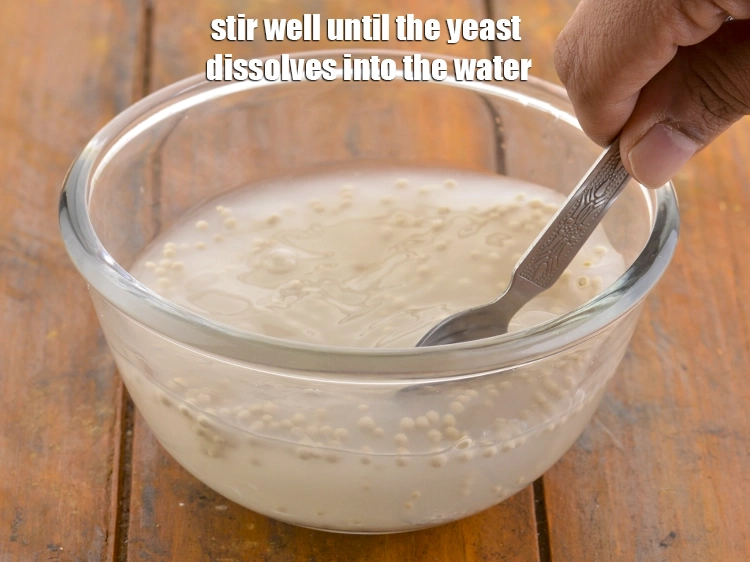 Step 5 – <p>Stir well until the yeast dissolves into the water.</p>