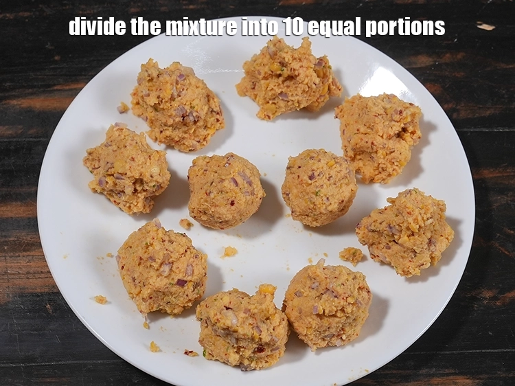 Step 15 – <p><span style="background-color:rgb(255,255,255);color:rgb(0,0,0);">Divide the mixture into 10 equal portions.</span></p>