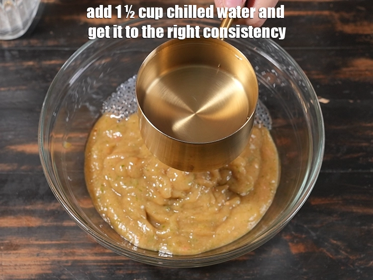 Step 15 – <p>Add 1 ½ cup chilled water and get it to the right consistency (can reduce …