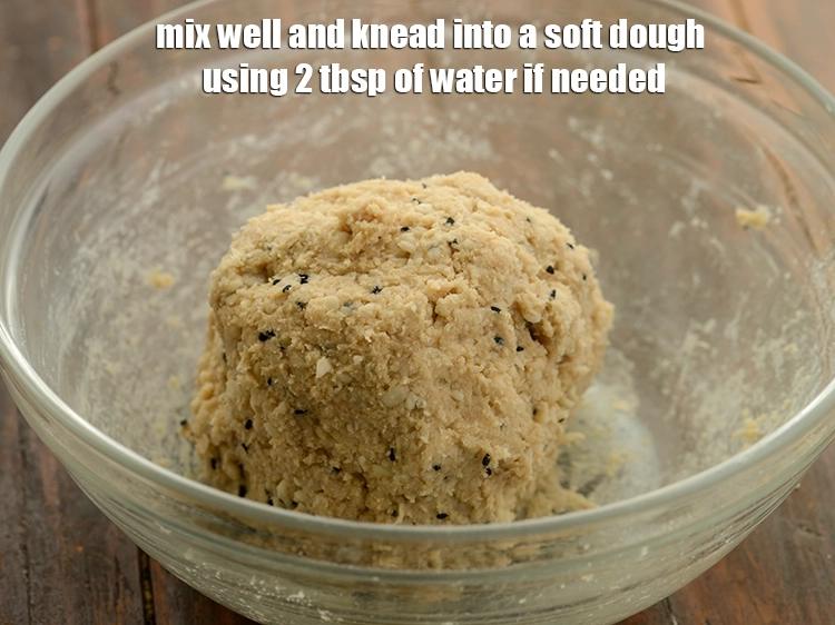 Step 16 – <p>Mix well and knead into a soft dough using 2 tbsp of water if needed.</p>