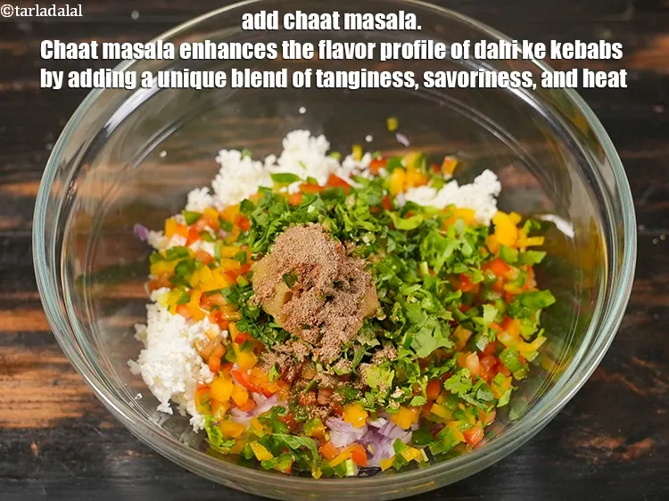Step 12 – <p>Add ¼ tsp <a href="https://www.tarladalal.com/glossary-chaat-masala-300i">chaat masala</a>. Chaat masala enhances the flavor profile of dahi ke …