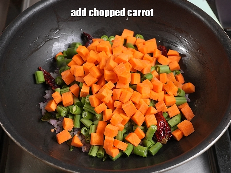 Step 15 – <p>Add carrot. Choose young and fresh beans and carrots that are tender and naturally sweet …