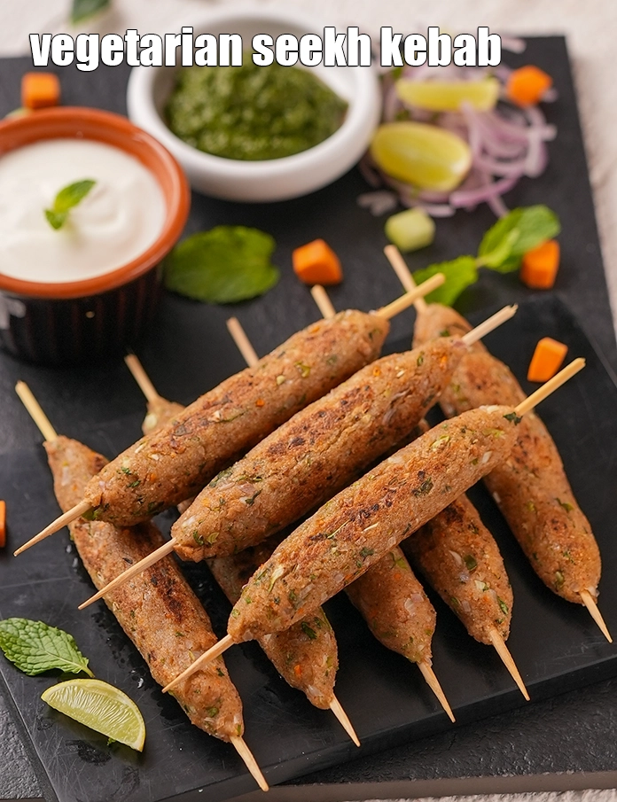Step 30 – <p><span style="background-color:rgb(255,255,255);color:rgb(34,34,34);">Serve <strong>Soya Seekh Kebab recipe | Vegetarian Seekh Kebab | &nbsp;Soy Protein Skewers | …