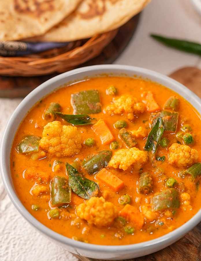 Step 6 – <p><strong>Vegetable Kalvan – a low calorie, low carb and high fibre sabzi.</strong></p>