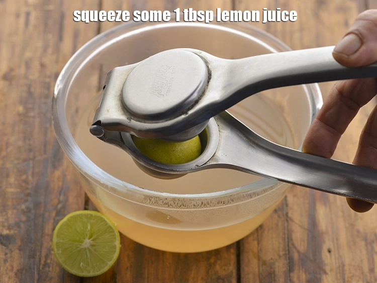 Step 15 – <p>Now squeeze some lemon juice in the <strong>Honey Ginger Drink for Cold and Cough</strong>.&nbsp;</p>