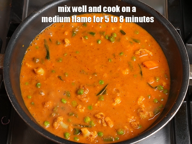 Step 37 – <p><span style="background-color:rgb(255,255,255);color:rgb(0,0,0);">Mix well and cook on a medium flame for 5 to 8 minutes, while …