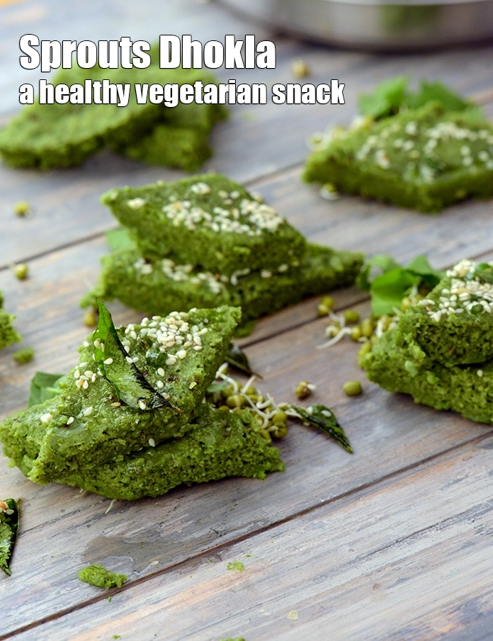 Step 32 – <p><strong>Sprouts Dhokla – a healthy vegetarian snack.</strong></p>