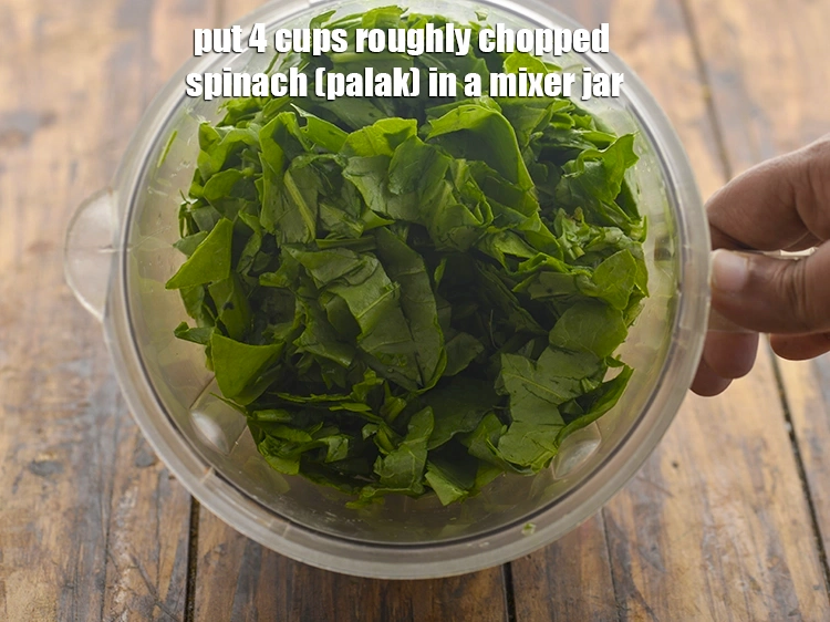 Step 19 – <p>Now to make&nbsp;<strong>palak pudina juice for weight loss recipe </strong>put the spinach in a mixer …