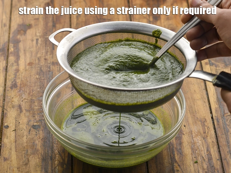 Step 24 – <p>Strain the juice using a strainer only if required. <strong>We suggest you use a high …
