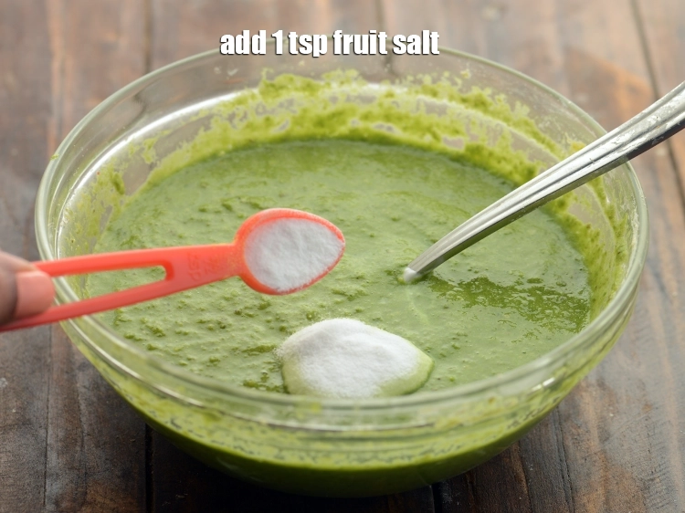 Step 11 – <p>Add the fruit salt. After adding the fruit salt, do not let the batter sit …