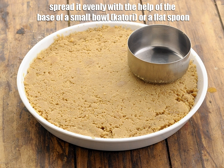 Step 13 – <p>Spread it evenly with the help of the base of a small bowl (katori) or …