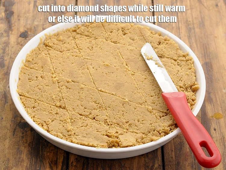 Step 14 – <p>Cut into diamond shapes while still warm or else it will be difficult to cut …