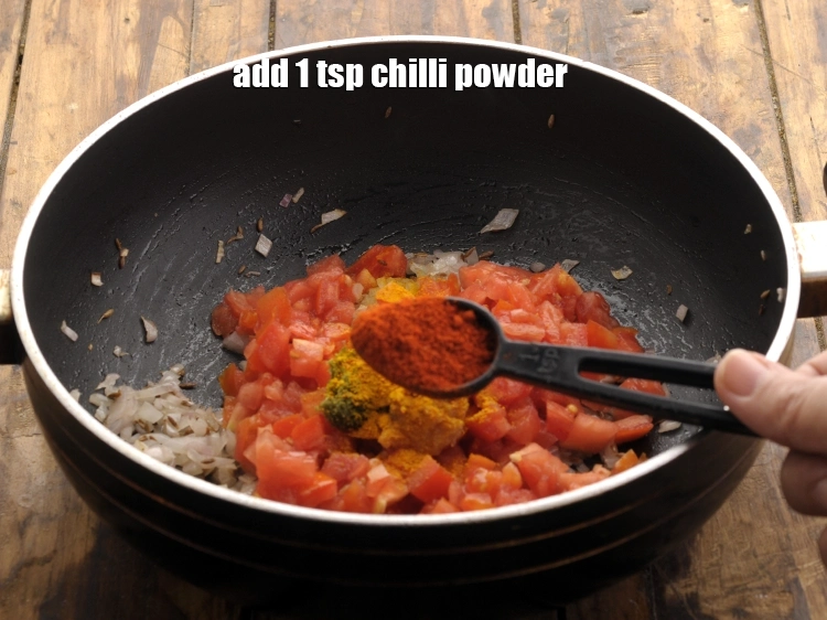 Step 25 – <p>Add chilli powder. Adjust the quantity of spices as per your preference.</p>