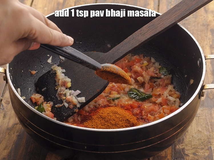 Step 29 – <p><span style="background-color:rgb(255,255,255);color:rgb(0,0,0);">Add the </span><a href="https://www.tarladalal.com/Pav-Bhaji-Masala-Homemade-Pav-Bhaji-Masala-40578r"><u>pav bhaji masala</u></a><span style="background-color:rgb(255,255,255);color:rgb(0,0,0);">, you can buy it readymade or make …