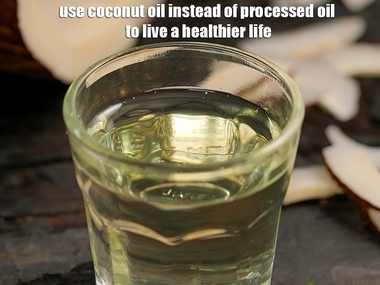 Step 39 – <p>Use coconut oil instead of processed oil to live a healthier life.</p>