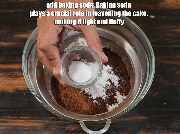 Step 64 – <p>Add ½ tsp <a href="https://www.tarladalal.in/glossary-baking-soda-soda-bi-carb-615i"><u>baking soda</u></a>. Baking soda plays a crucial role in leavening the …