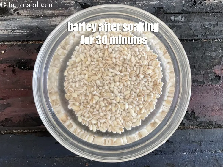 Step 19 – <p>The barley has to be soaked for 30 minutes, so plan for it in advance. …