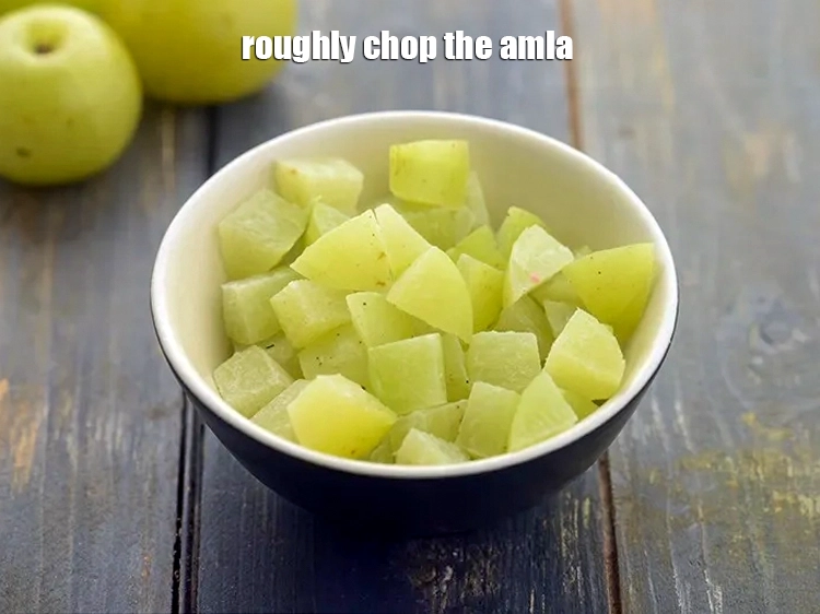 Step 11 – <p>Roughly chop the amla for <strong>healthy</strong> <strong>amla juice for weight loss</strong>. You will need around …