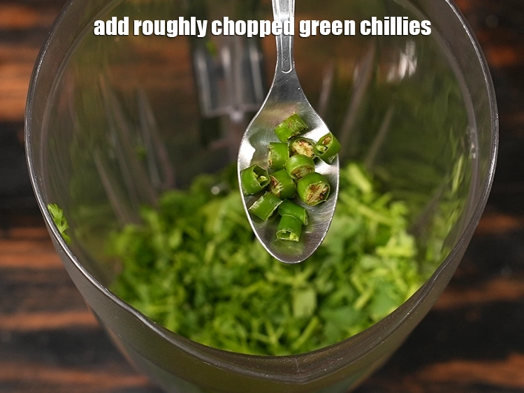 Step 11 – <p>Now add the <span style="background-color:rgb(255,255,255);color:rgb(0,0,0);">1/2 tsp roughly </span><a href="https://www.tarladalal.com/glossary-green-chillies-hari-mirch-331i#ing_2388"><u>chopped green chillies</u></a> to the blender. These …