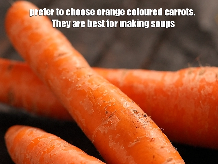 Step 34 – <p><span style="background-color:rgb(255,255,255);color:rgb(0,0,0);">Prefer to choose orange coloured carrots. They are best for making soups.</span></p>
