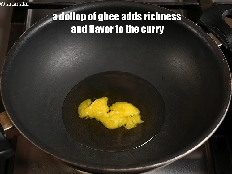 Step 36 – <p>A dollop of ghee adds richness and flavor to the curry.</p>