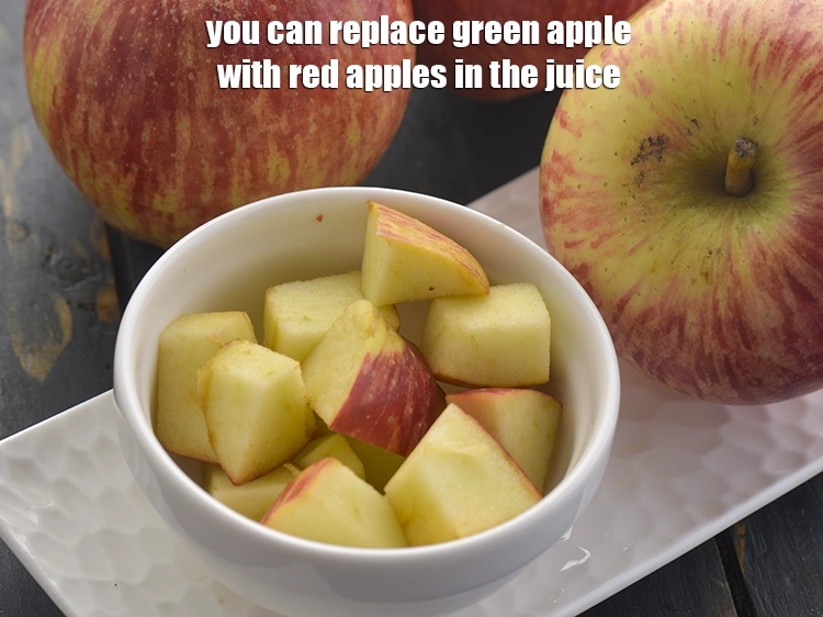 Step 22 – <p>You can replace green apple with red apples in the juice.</p>
