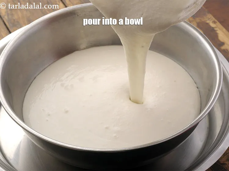 Step 20 – <p>Transfer the mixture into a deep bowl and keep aside. A light fluffy batter is …