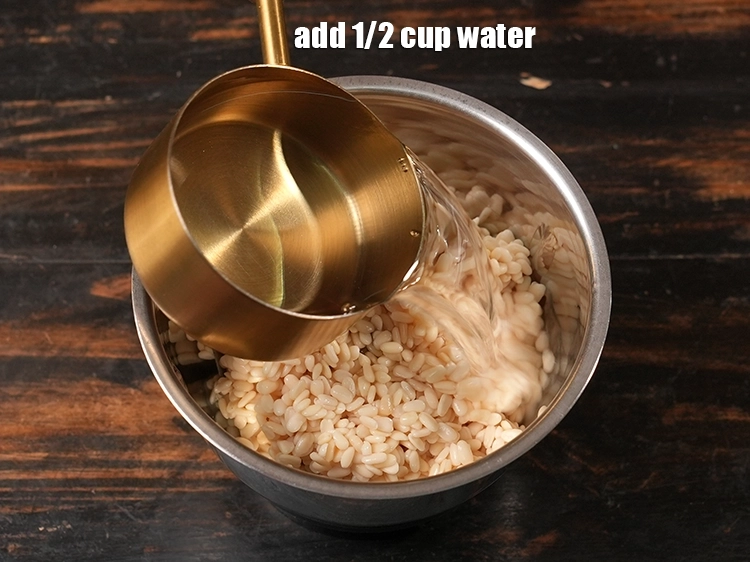 Step 6 – <p>Add 1/2 cup water.</p>