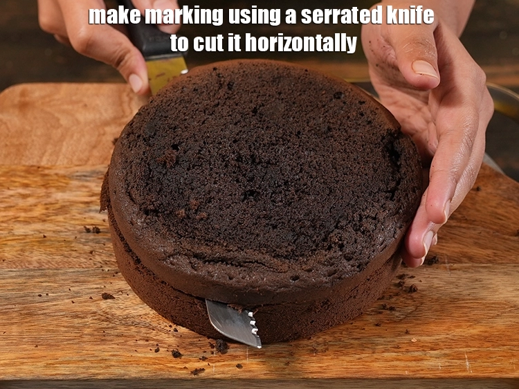 Step 39 – <p>Use a serrated knife to level the cake layers to ensure a neat and even …