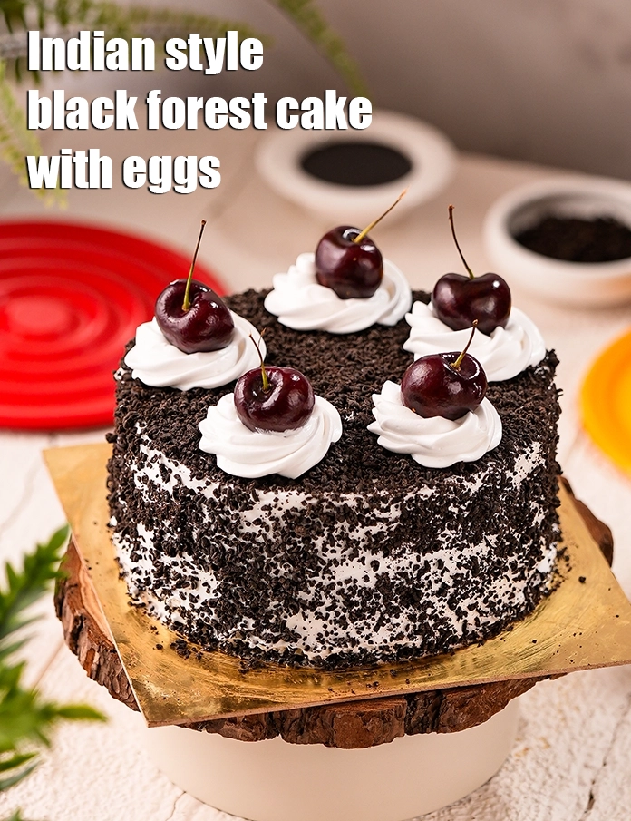 Step 37 – <p>Serve <strong>black forest cake using eggs recipe | Indian style black forest cake with eggs …