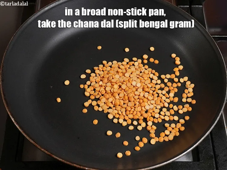 Step 3 – <p>For preparing the&nbsp;<strong>fried coconut chutney | &nbsp;roasted cocnut chutney | nariyal chutney |</strong>&nbsp;in a broad …